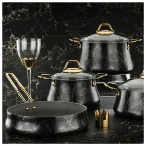 Cookware 9 Pcs Brioni Marbell Golden Black3