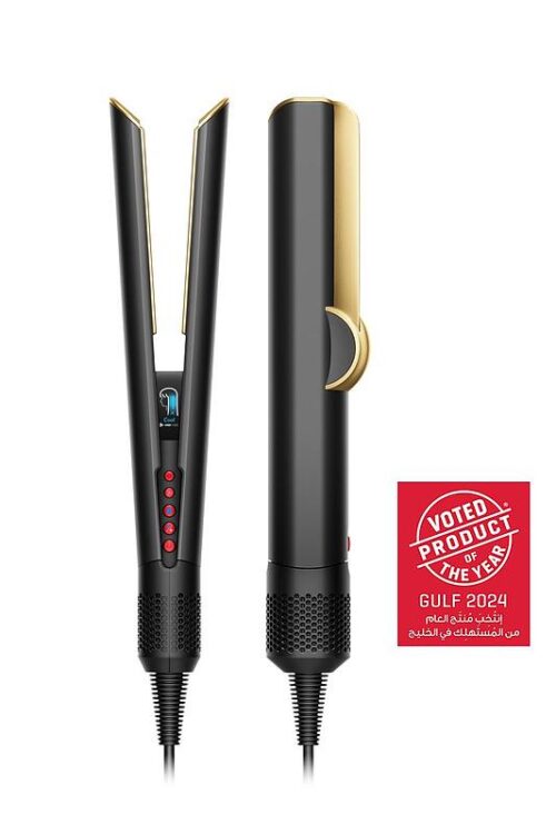 اتومو دایسون مدل Dyson Airstrait HT01 رنگ مشکی و طلائی(مشکی گلد) ارسال فوری، ضمانت اصالت مادام العمر+ضمانت سلامت+ضمانت تست محصول | esmilicenter air bl g 1