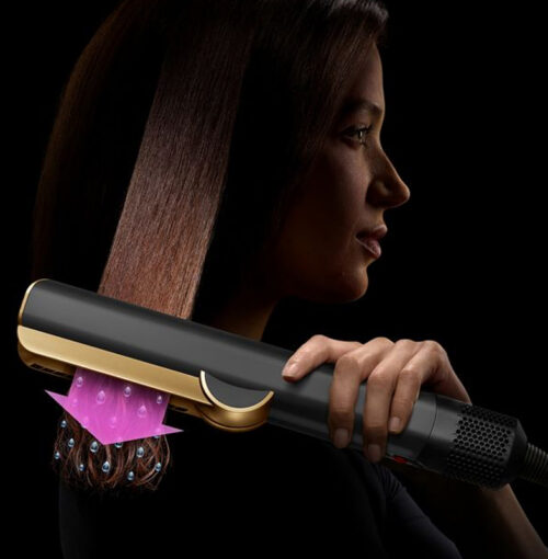 اتومو دایسون مدل Dyson Airstrait HT01 رنگ مشکی و طلائی(مشکی گلد) ارسال فوری، ضمانت اصالت مادام العمر+ضمانت سلامت+ضمانت تست محصول | esmilicenter air bl g 2