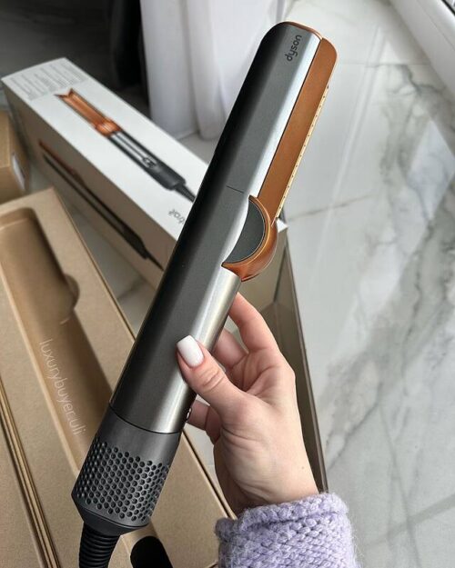 سشوار و صاف‌کننده مو دایسون مدل Dyson Airstrait HT01-Nickel/Copper (نقره‌ای/مسی) ،ارسال فوری،ضمانت اصالت مادام العمرکالا+ضمانت سلامت کالا+ضمانت تست کالا | esmilicenter airstrait gray 2