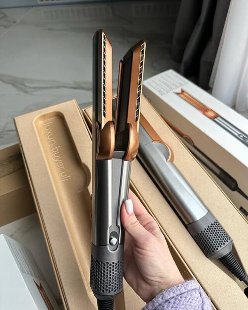 سشوار و صاف‌کننده مو دایسون مدل Dyson Airstrait HT01-Nickel/Copper (نقره‌ای/مسی) ،ارسال فوری،ضمانت اصالت مادام العمرکالا+ضمانت سلامت کالا+ضمانت تست کالا | esmilicenter airstrait gray 3